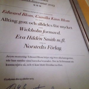 Edward Blom - Årets överdådare, motivering